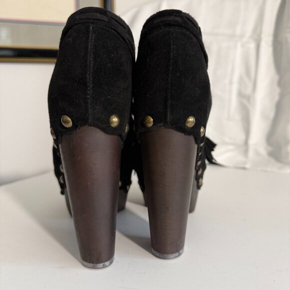 Flogg Black Suede Platform Clogs | Women’s 6.5 - Picture 7 of 11